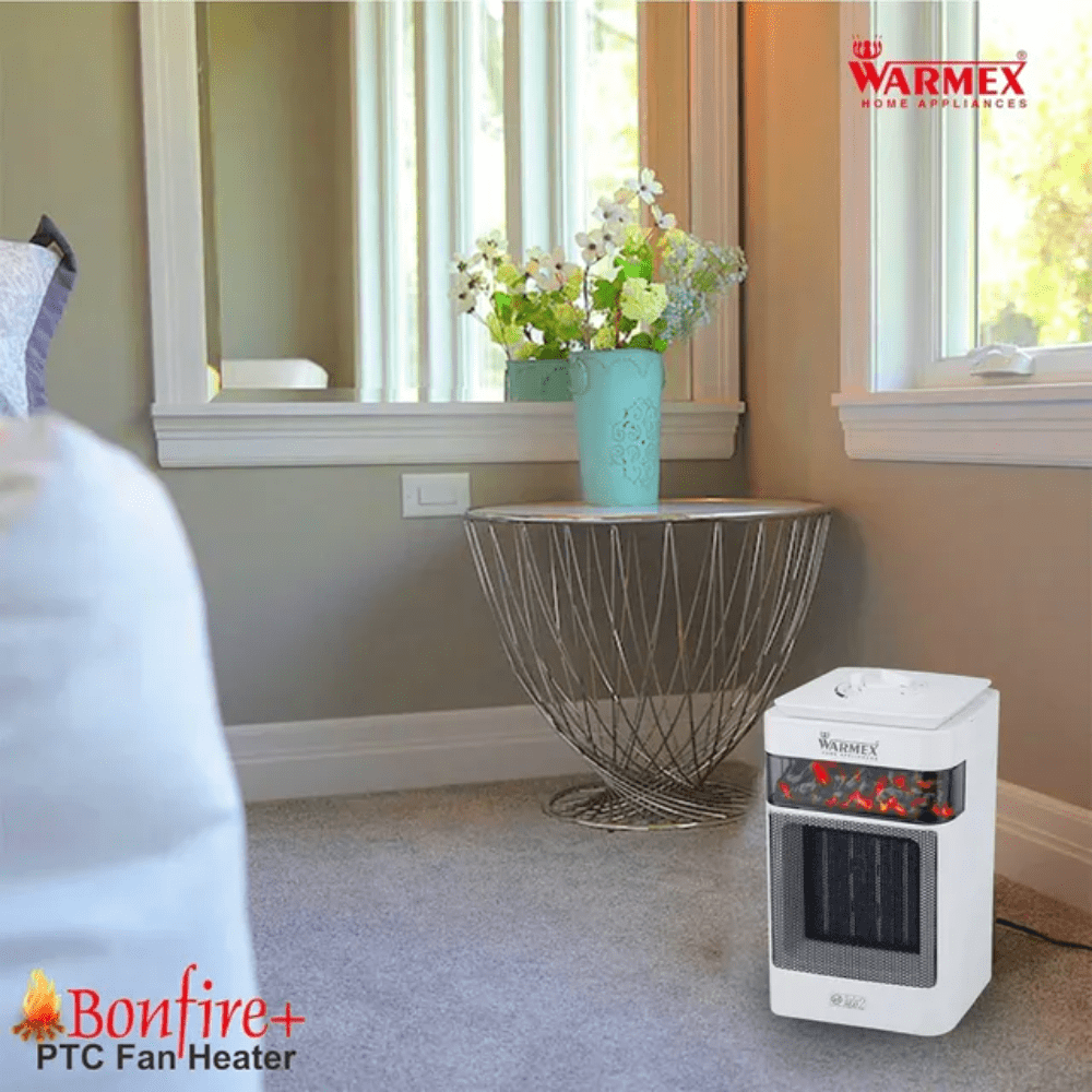 Warmex 1500 Watts PTC Ceramic Fan Room Heater (Bonfire Plus White)