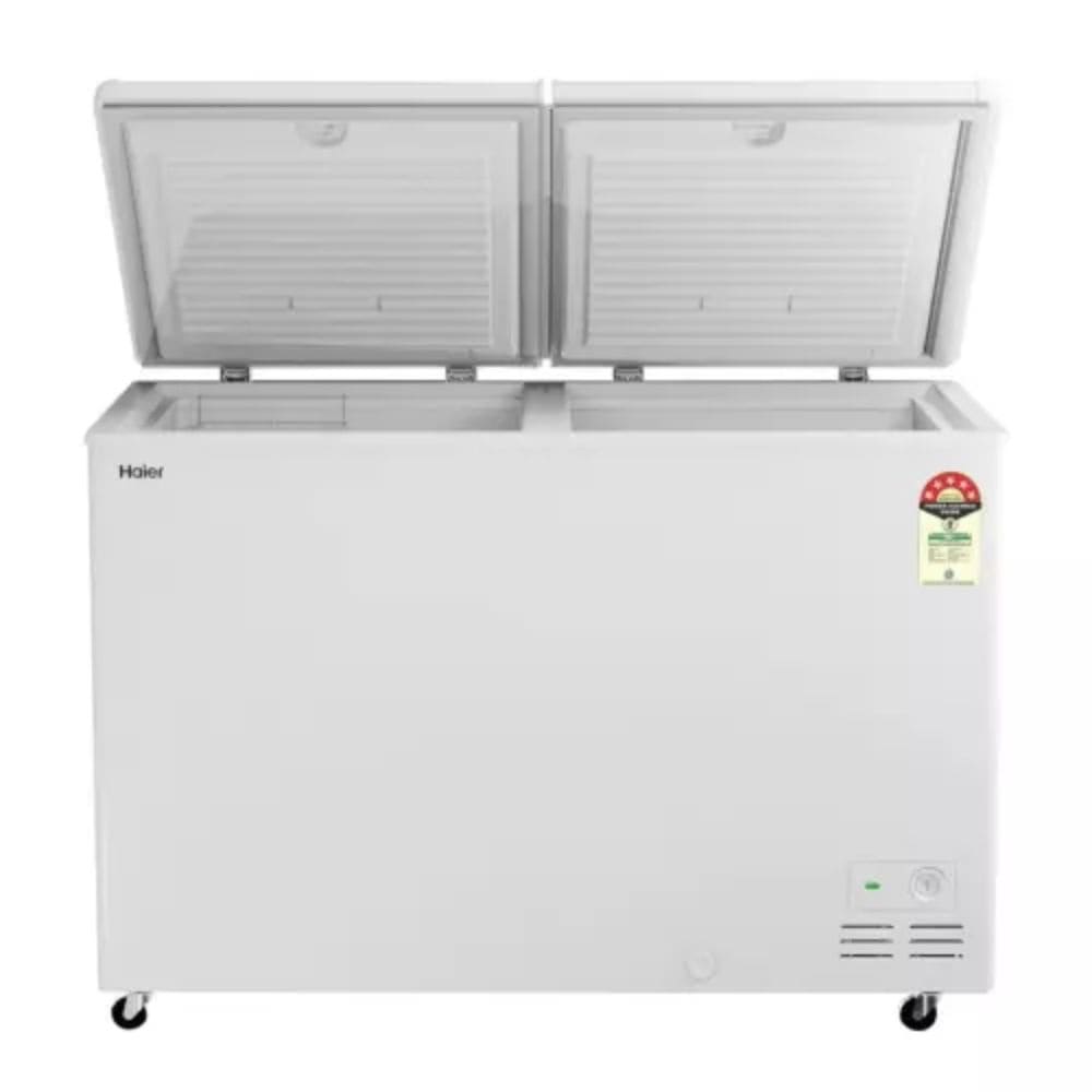 Haier HFC-500DPW5, 500 Ltrs 5 Star Double Door Hard Top Convertible Deep Freezer, White