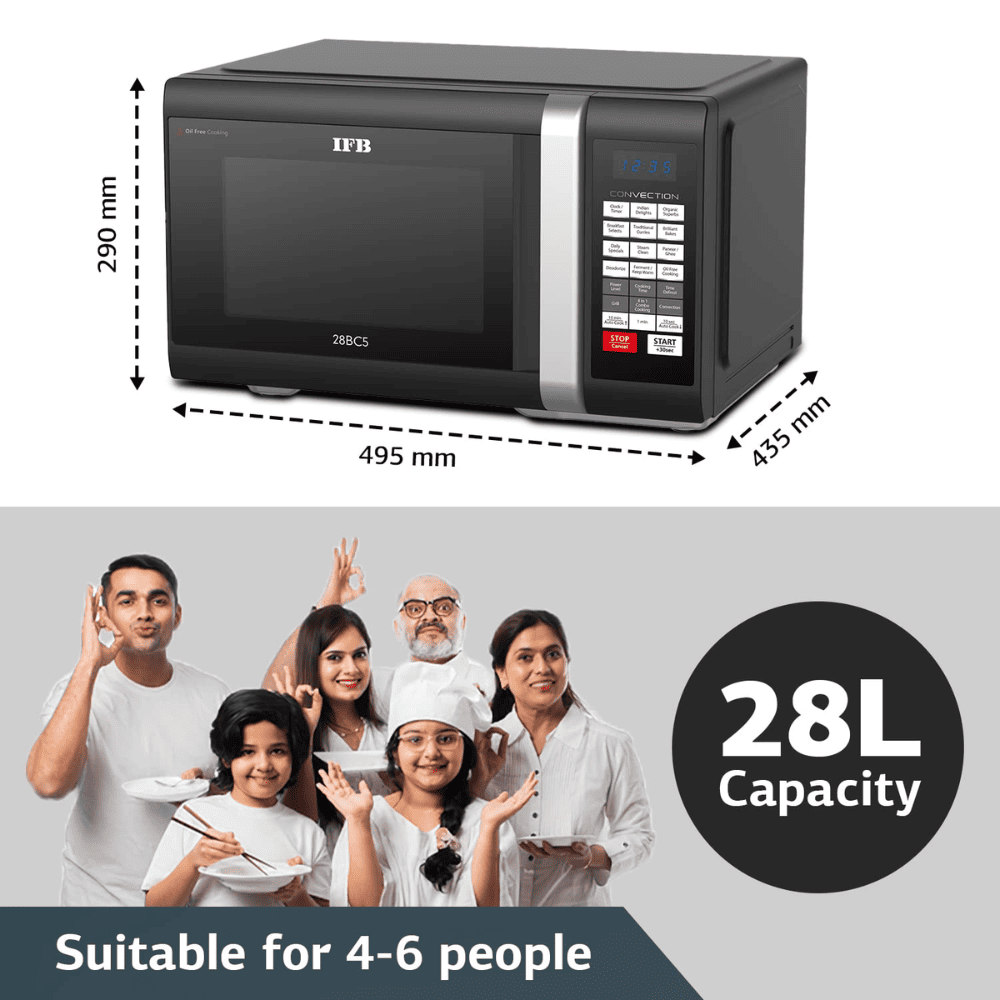 IFB 28 Ltrs Convection Microwave Oven (28BC5,Black)