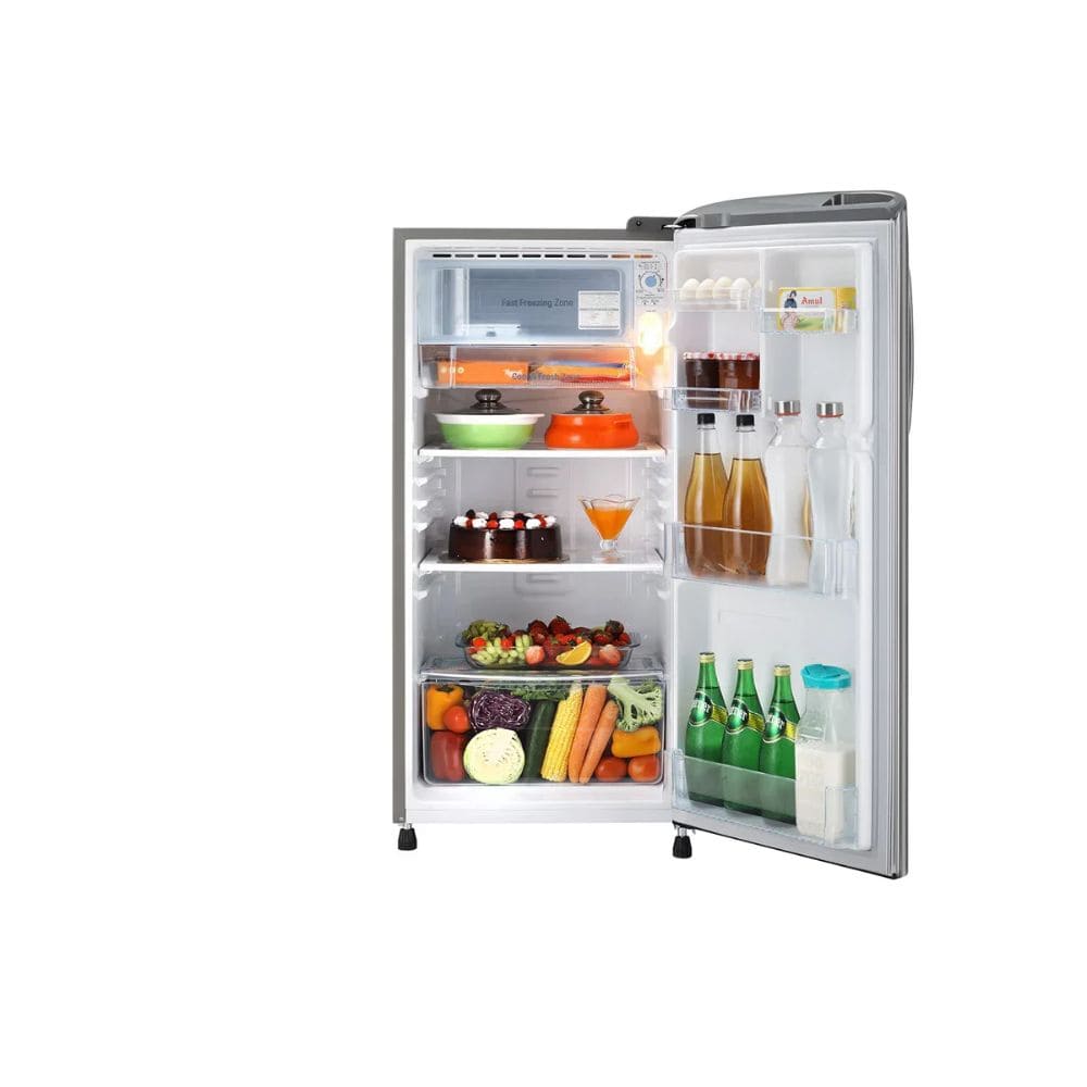 LG 224 Ltrs, 3 Star Direct Cool Single Door Refrigerator (GL-D2336YARW.DRWZEBN,Red Water Lily)