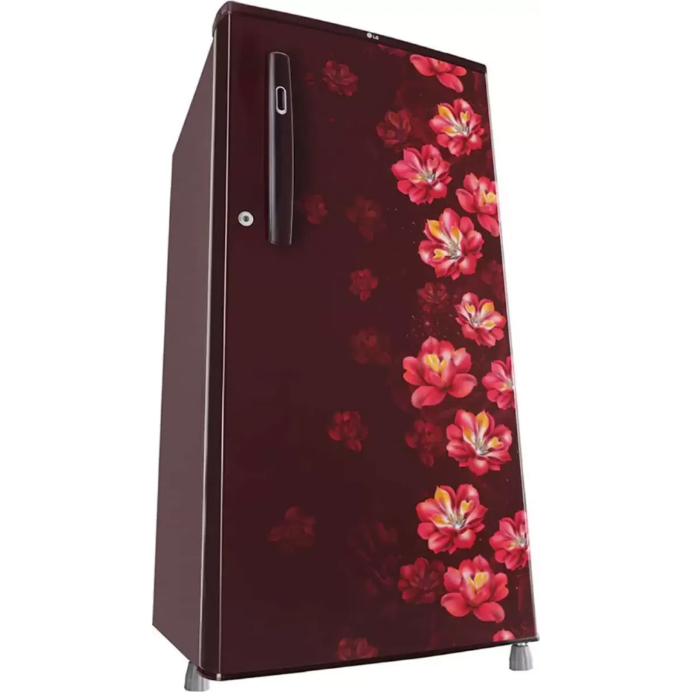LG 185 Ltrs 2 Star Direct Cool Single Door Refrigerator (GL-B199GSJB, Scarlet Jasmine)