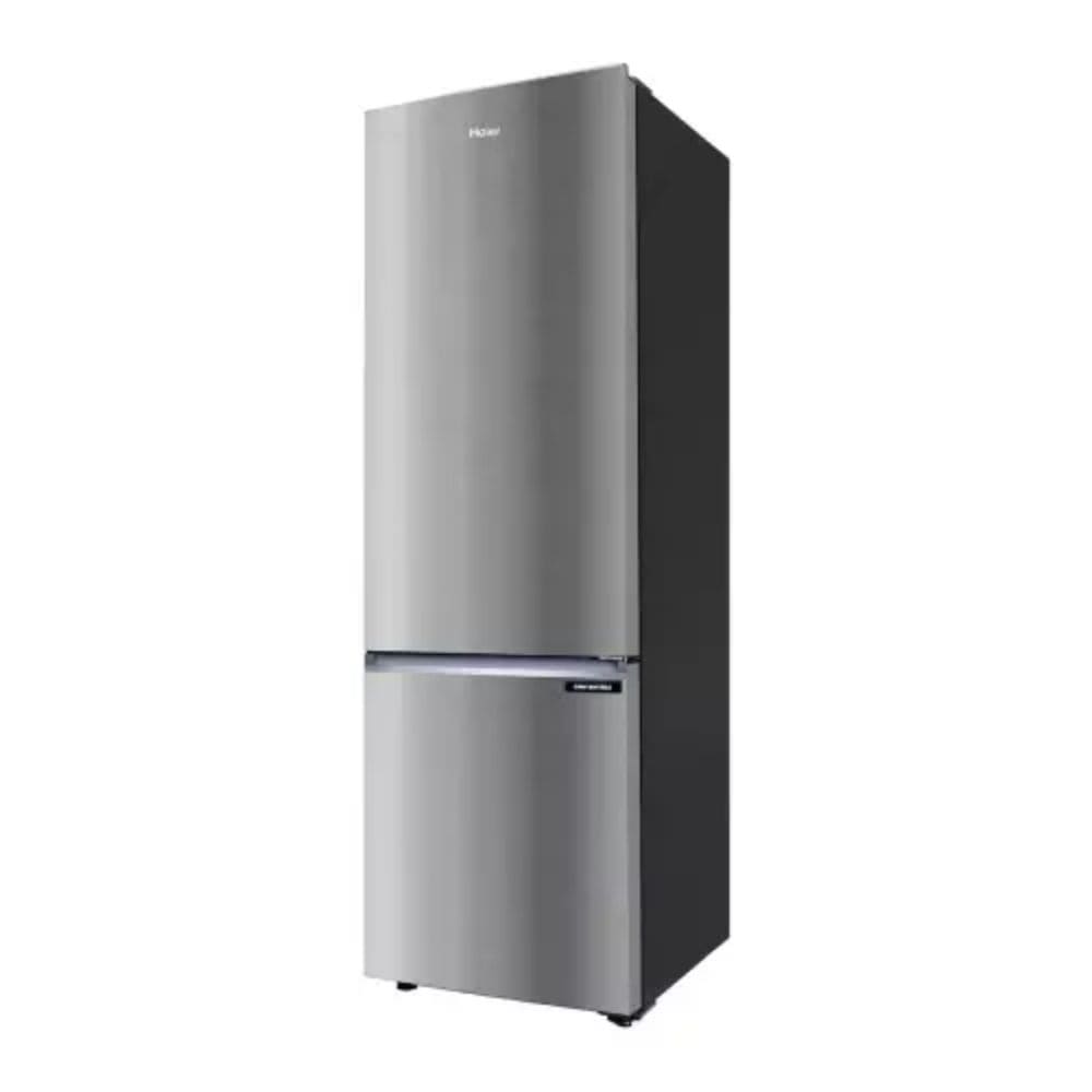 Haier 265 Ltrs, 2 Star Frost Free Double Door Bottom Mount Refrigerator (HRB 3152IBNSA P,Nickel Steel)