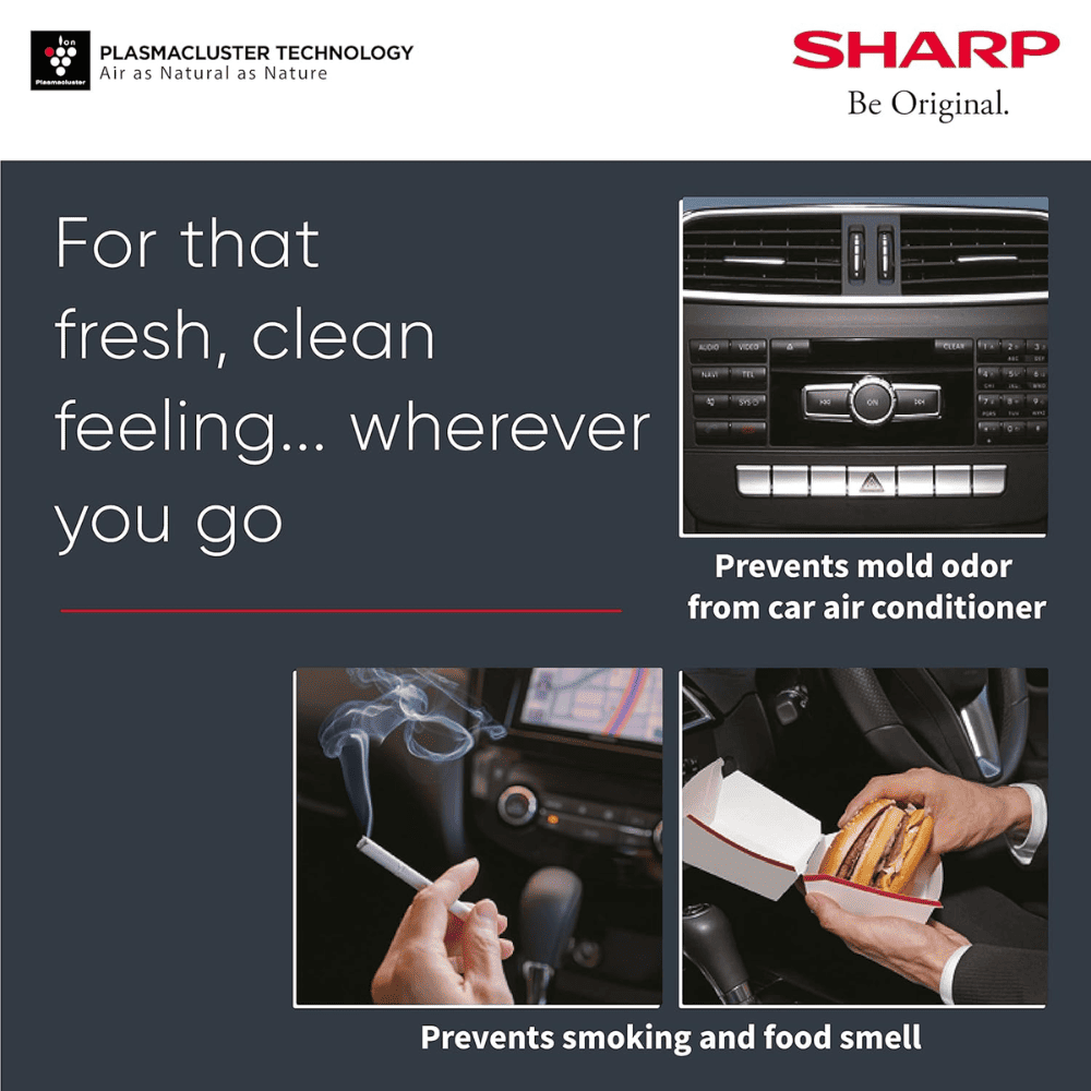 Sharp IG-GC2E-N, Plasmacluster with Pre Filter Portable Car Air Purifier