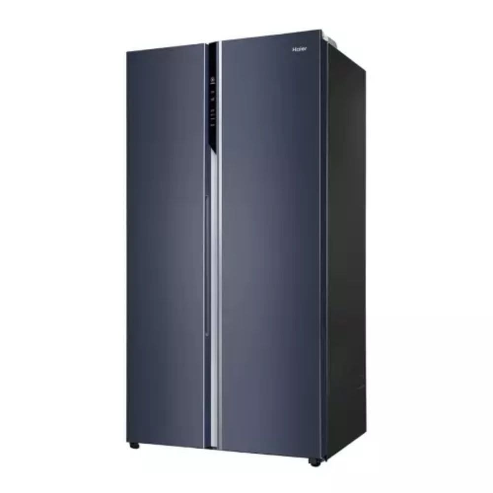 Haier 596 Ltrs, 3 Star Frost Free Dual Door Side by Side Refrigerator (HES 690GK, Graphite Black)