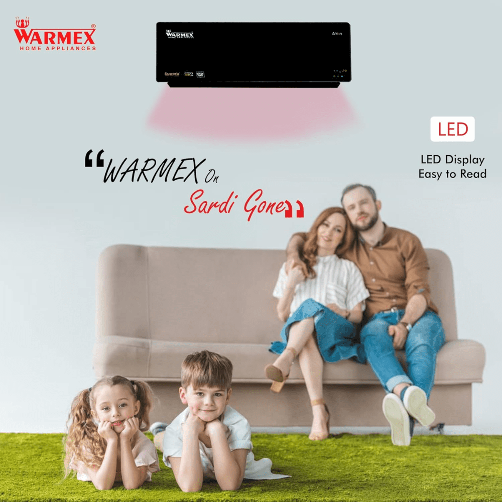 Warmex 1500 Watts Radiant Floor Mount Room Heater (Superb WM, Black)