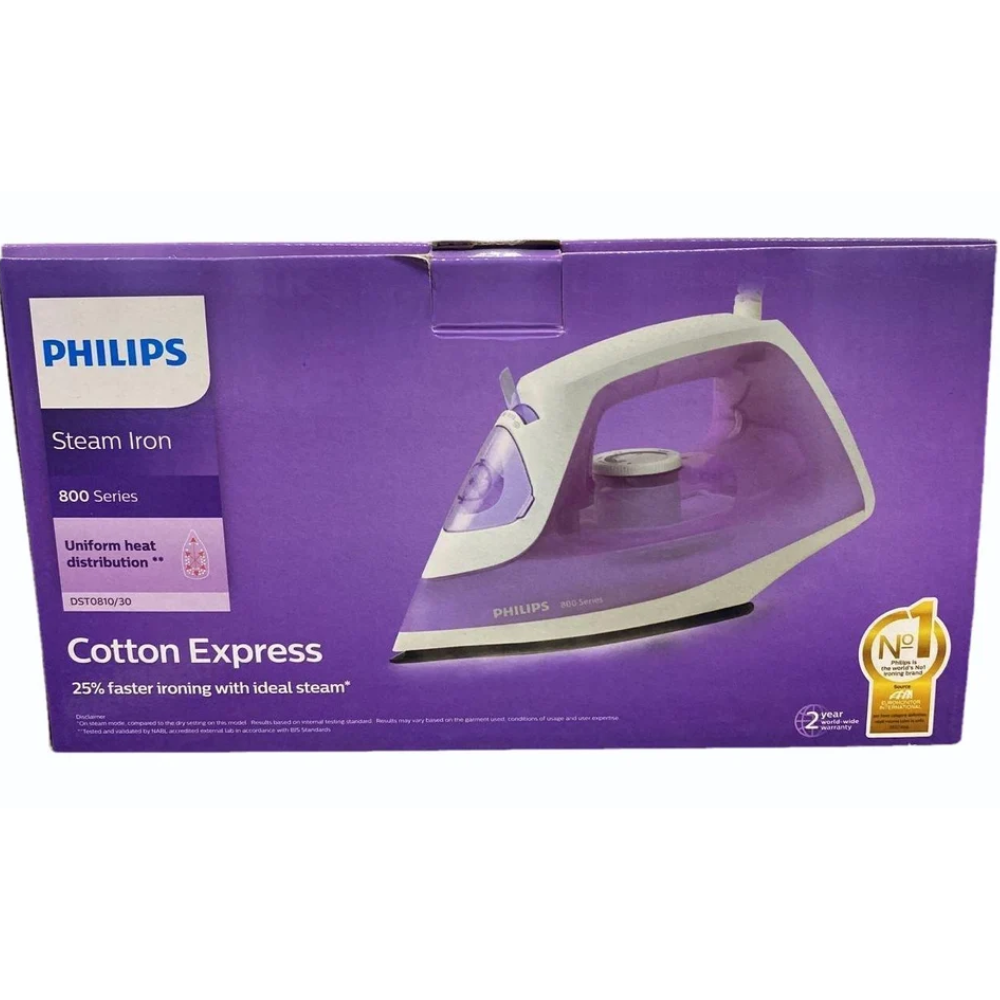 Philips DST0810/30, 1250 Watts Steam Iron (Purple)