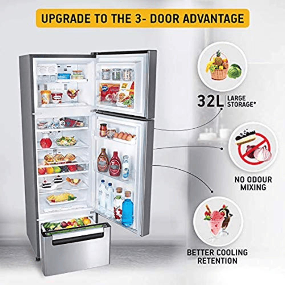 Whirlpool 260 Ltrs 2 Star, Inverter Frost Free, Double Door Refrigerator (FP 283D PROTTON ROY COOL ILLUSIA (N))