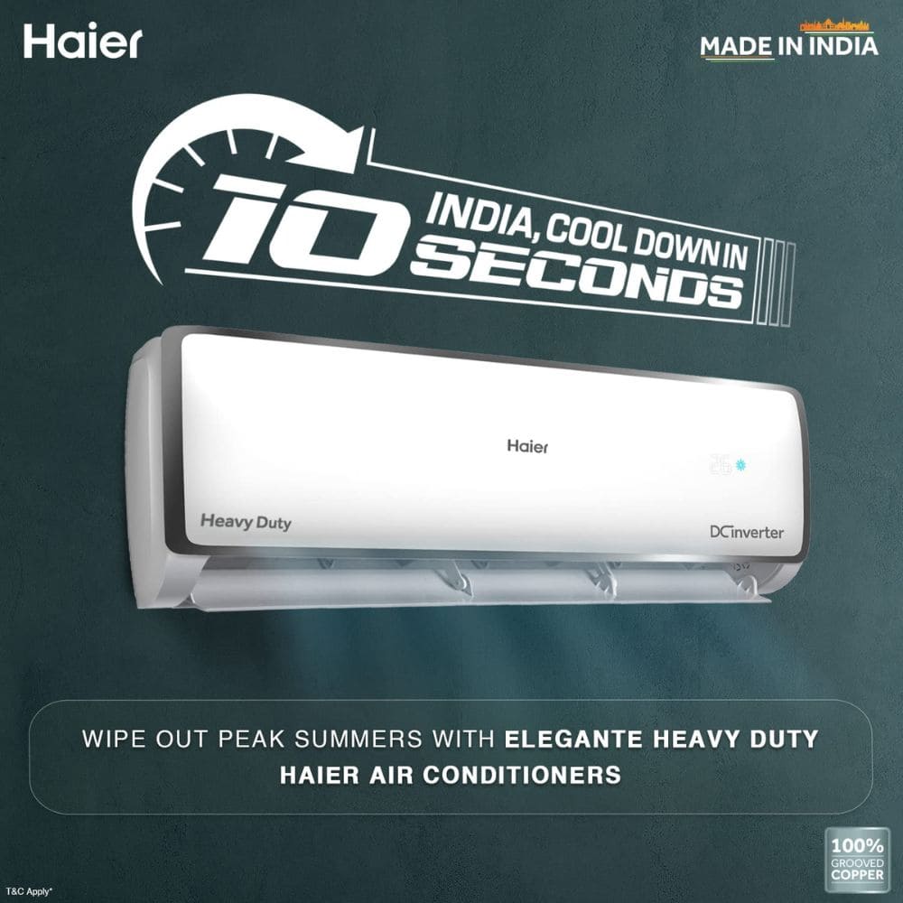 Haier 1.6 ton 3 Star Inverter Split Air Conditioner (HSU19EH-TXS3BE-INV)