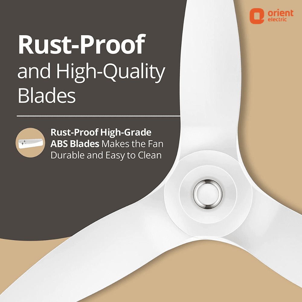 Orient Electric Aeroquite, 1200 mm 3 Blade BLDC Motor with Remote Ceiling Fan