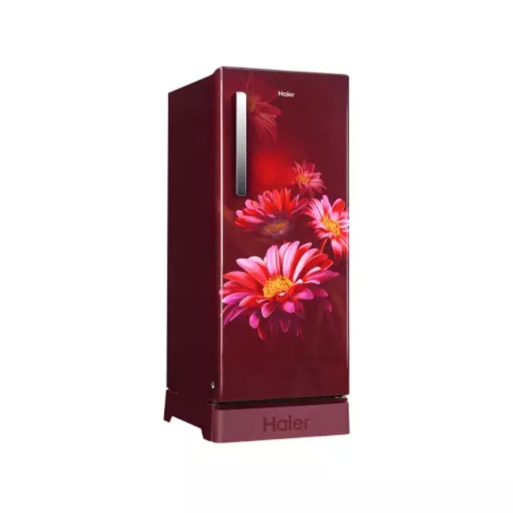 Haier 190 Ltrs, 2 Star Direct Cool Single Door Refrigerator (HRD 2113PRHA N, Red Hilton)