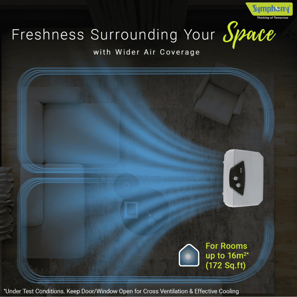 Symphony 27 Ltrs Personal Air Cooler with Remote & Touch Panel (HI FLO 27l)