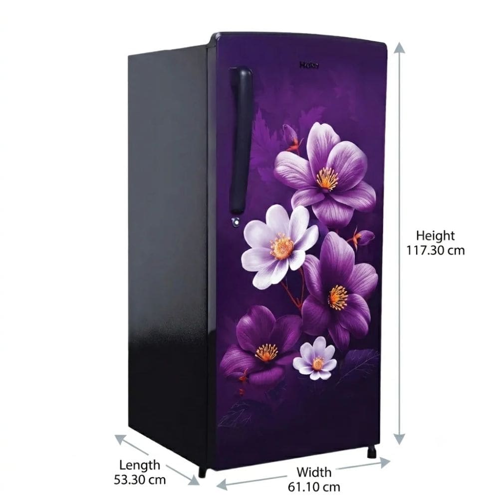 Haier 185 Ltrs, 1 Star Direct Cool Single Door Refrigerator (HRD 2061SPAA N, Purple Anemone)