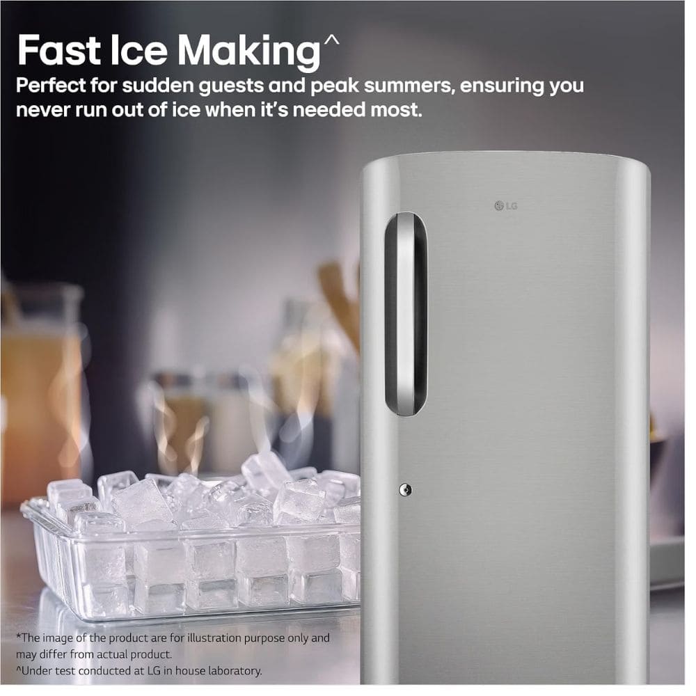 LG 210 Ltrs, 3 Star Direct Cool Single Door Refrigerator (GLD2236ZAPZ)