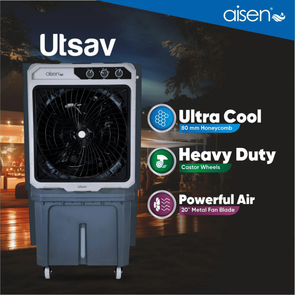Aisen 140 Ltrs Utsav Desert Air Room Cooler (AC4DMH980)