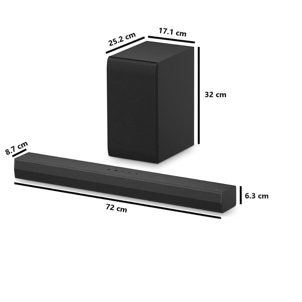 LG 300 Watts Dolby DTS Digital Surround, AI Sound Pro, Wow Interface Soundbar (S40T.DINDLLK, 2.1 Channel)