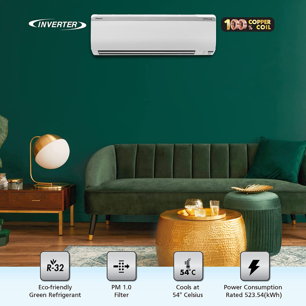 Daikin 1 Ton 5 Star Inverter Split Air Conditioner (FTKM35U)