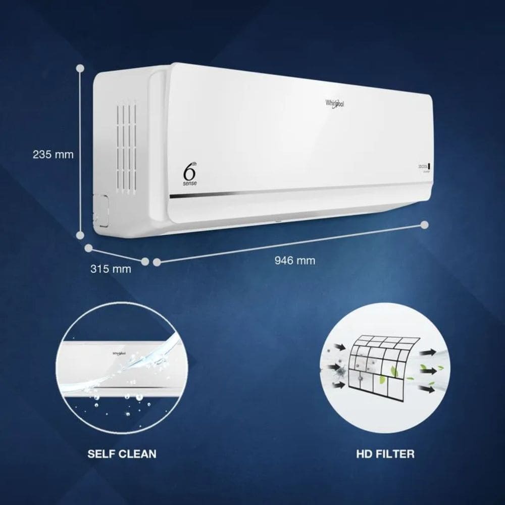 Whirlpool 1.5 Ton 5 star Inverter Split Air Conditioner (3DCOOL PRO 15T 5S INV EXP S5M2PB0)