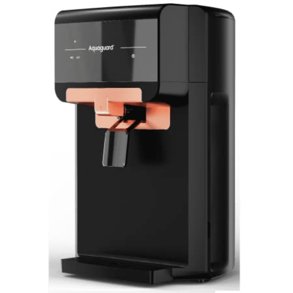 Aquaguard Eden, 6 Ltrs RO+UV+MTDS+SS Water purifier, Black