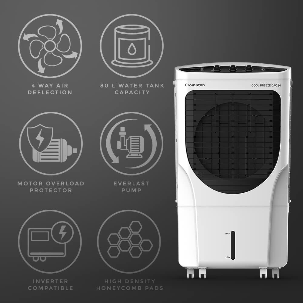 Crompton 80 Ltrs Cool Breez Desert Room Air Cooler (ACGC-CBDAC80)