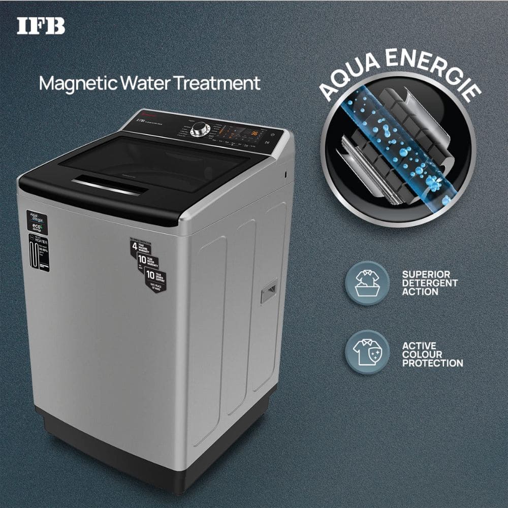IFB 10 Kg 5 star Fully-Automatic Top Load Washing Machine (TL-S4BLS 10.0KG AQUA, Silver)