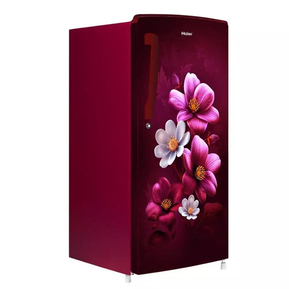 Haier 185 Ltrs, 1 Star Direct Cool Single Door Refrigerator (HRD 2061SRAA N, Red Anemone)
