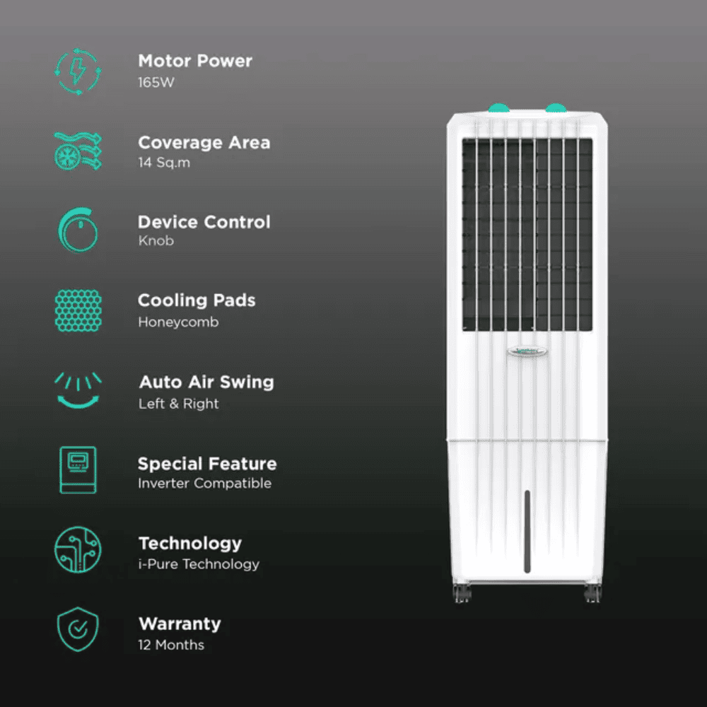 Symphony 22 Ltrs Portable Tower Air Cooler (DiET22T)