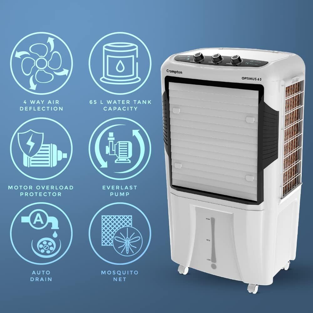 Crompton 65 L Desert Air Cooler (OPTIMUS65) – Ankur Electricals