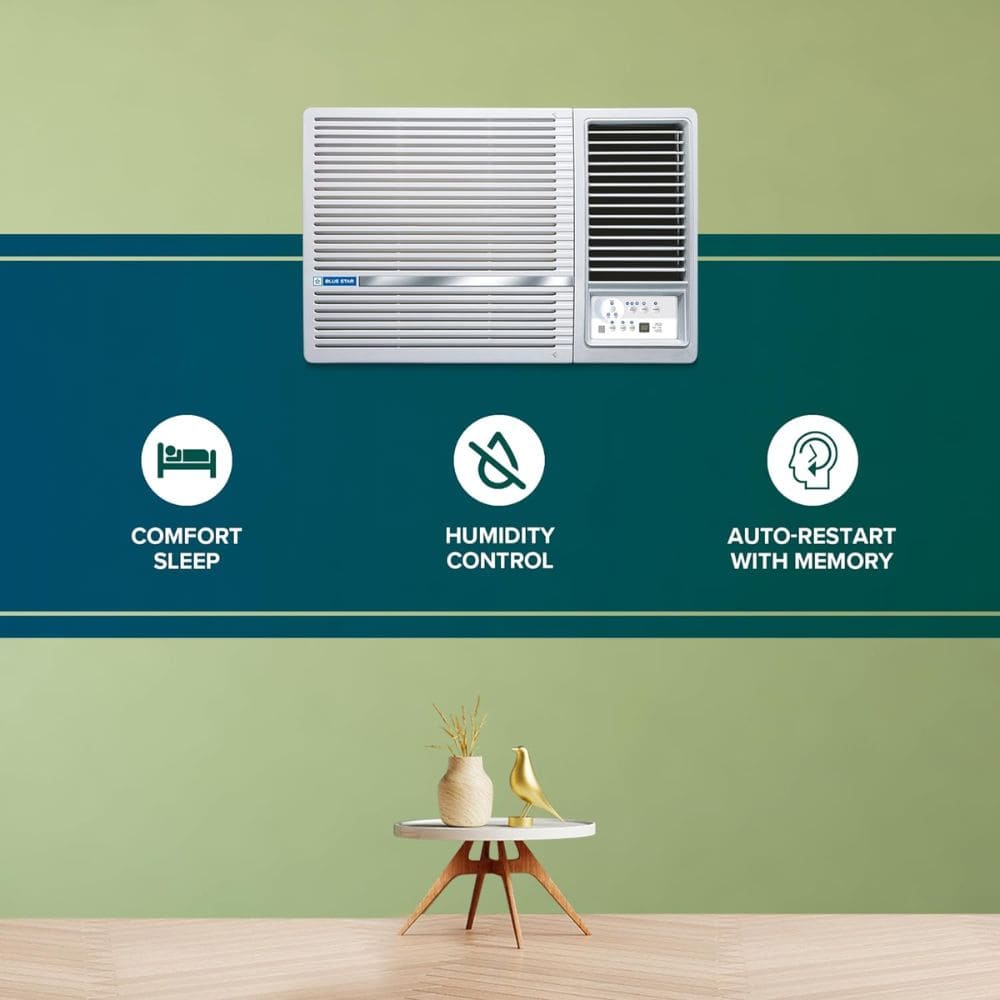 Blue Star 1.5 ton 3 Star Fixed Speed Window Air Conditioner (WFD318L)