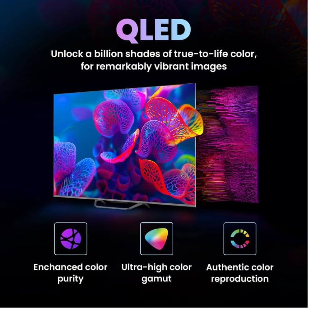 Haier H32S80FFX, 32 Inches Full HD QLED Smart TV, Grey
