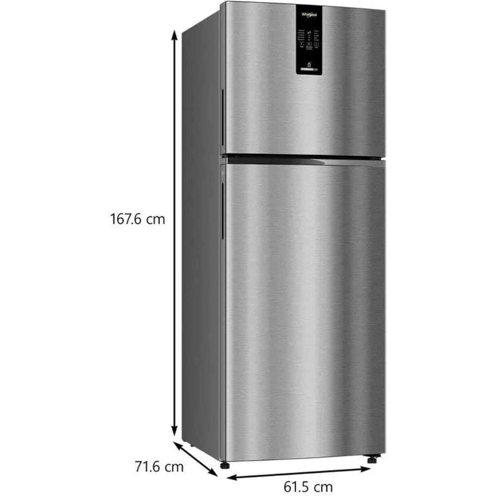 Whirlpool 308 Ltrs, 2 Star Double Door Refrigerator (IFPRO INV CNV 355GD Crystal Black Y)