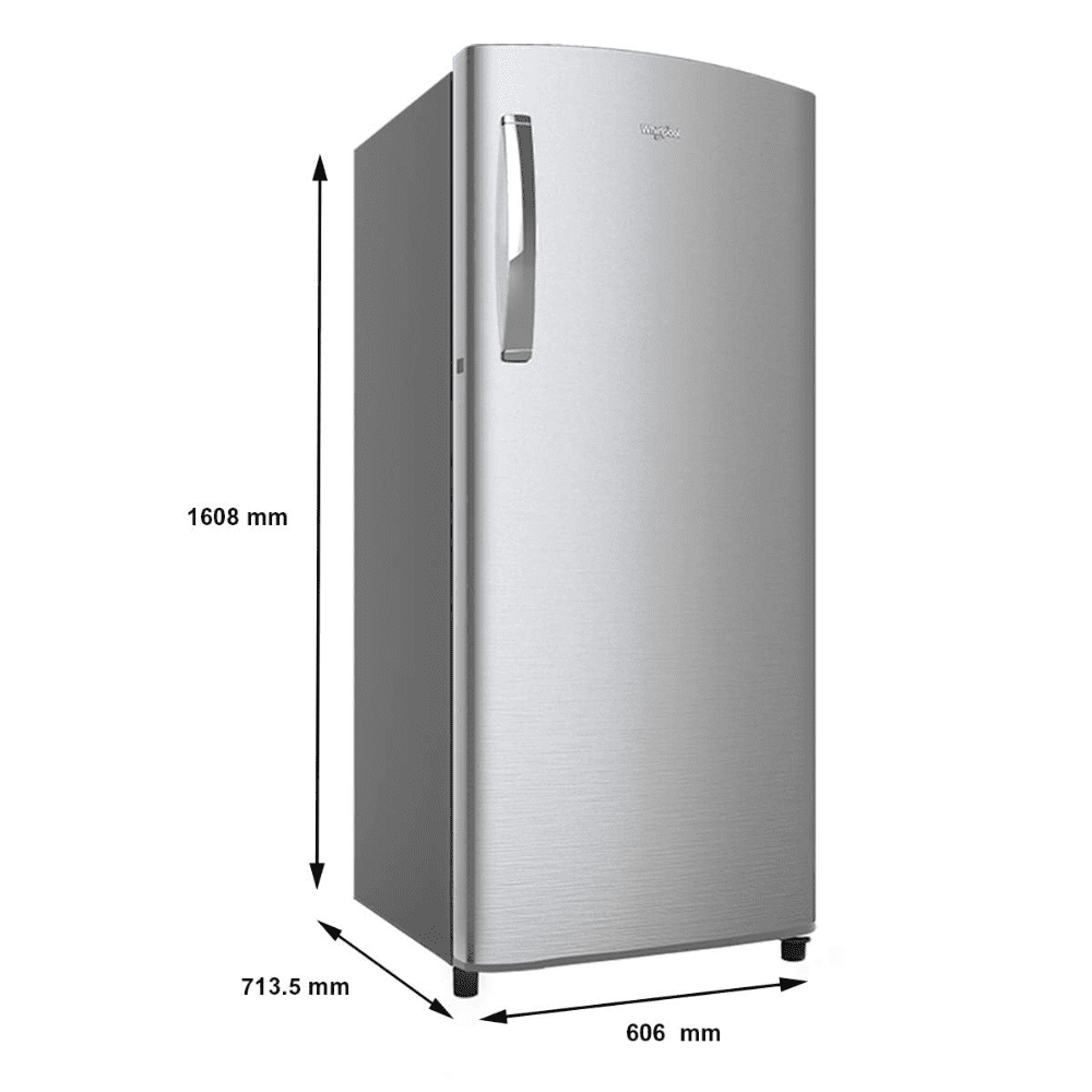 Whirlpool 274 Ltrs 3 Star, Inverter Direct Cool, Single Door Refrigerator (305 IMPRO PLUS PRM 3S ALPHA STEEL-Z)