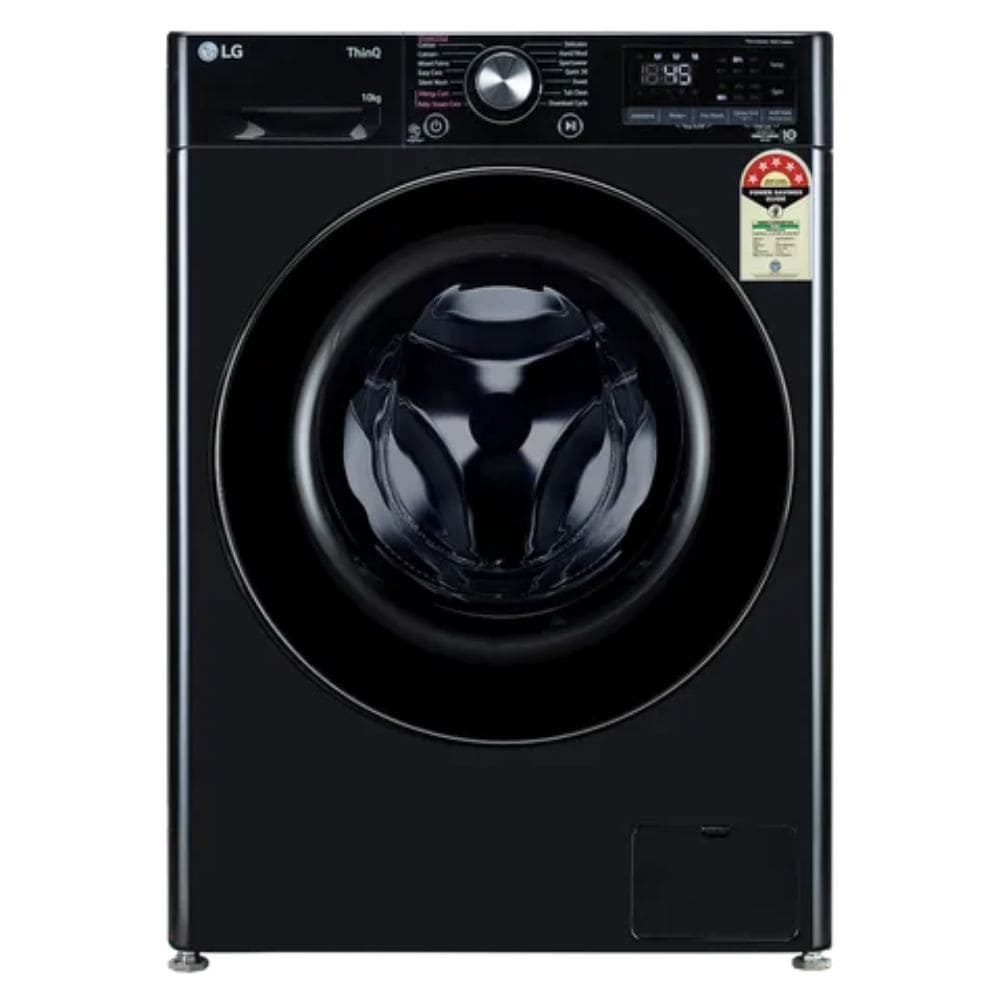 LG 10 Kg 5 Star Fully Automatic Front Load Washing Machine (FHP1210Z6O,Black)