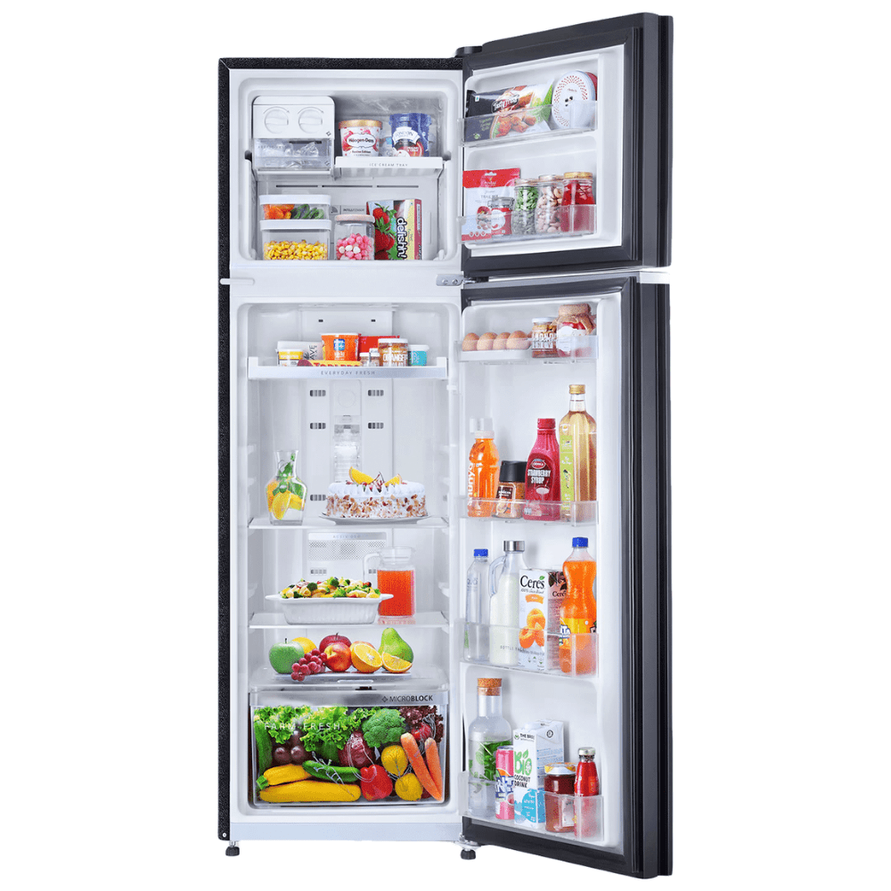 Whirlpool 265 Ltrs 2 Star Inverter NEO Frost Free Double Door Refrigerator (NEO 278GD PRM GALAXY 2S, Crystal Black)
