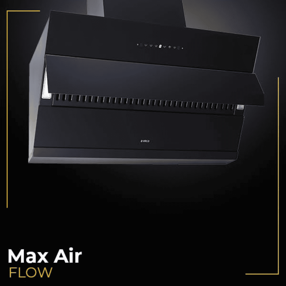 Whirlpool VFL PRO 902 HAC BK, 90 cm 1425 m3/hr Auto Clean Wall Mounted Chimney, Touch + Gesture Control with Filterless Technology (Black)