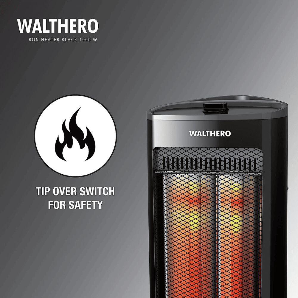 Havells 1000 Watts WALTHERO Carbon Room Heater, Black