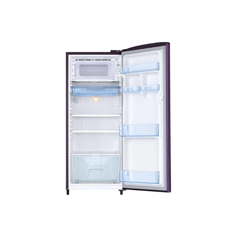 Samsung 183 Ltrs, 1 Star Digital Inverter, Direct Cool Single Door Refrigerator (RR19H2YC1CR, Red, Camellia Plum)