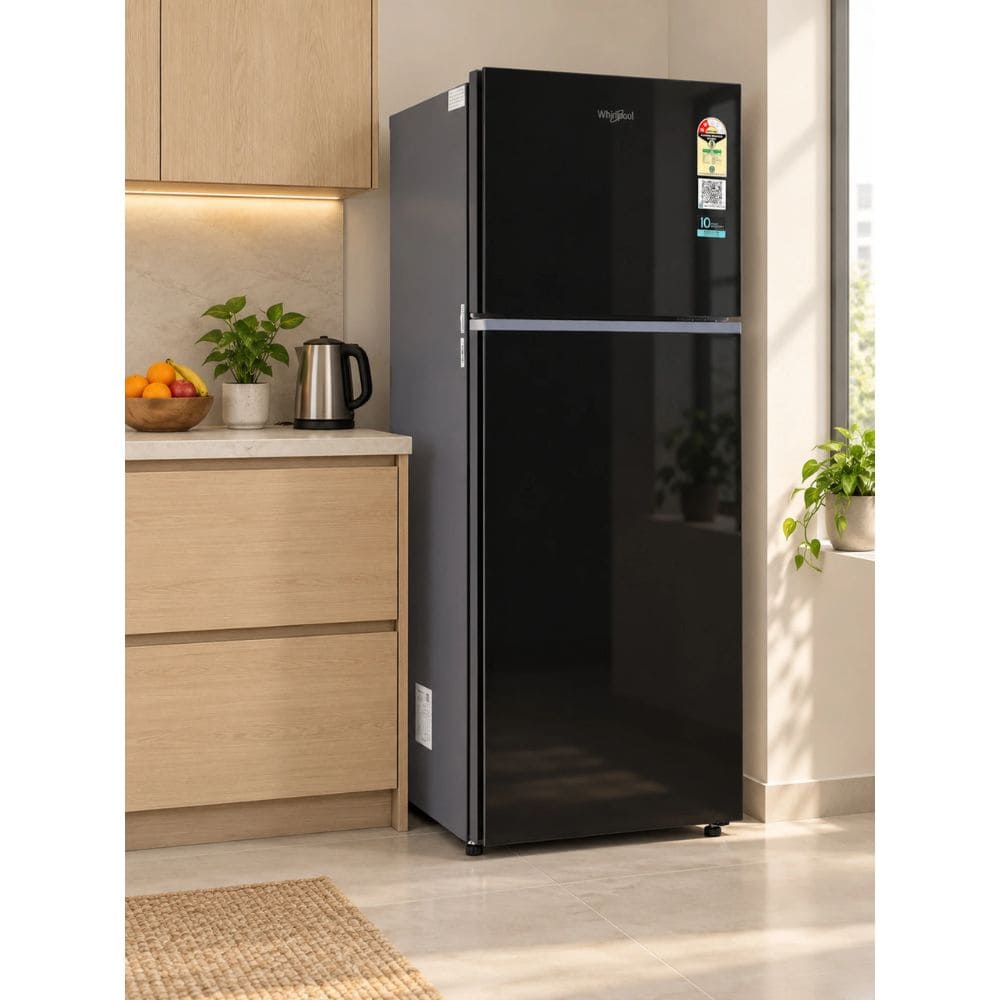 Whirlpool 235 Ltrs, 2 Star Frost Free Double Door Inverter Refrigerator (NEO 278GD PRM CRYSTAL BLACK 2S)