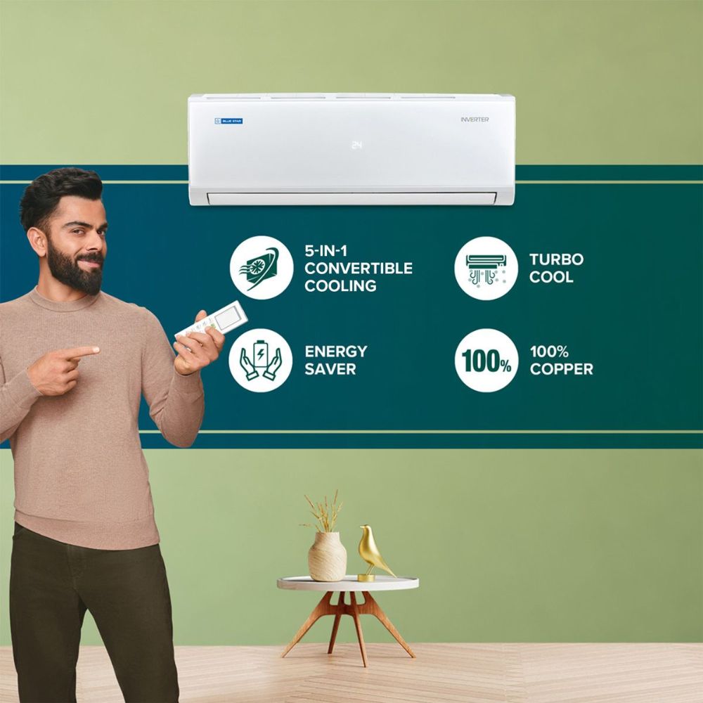 Blue Star 1.5 ton 5 Star Inverter Split Air Conditioner (IA518DNUR)
