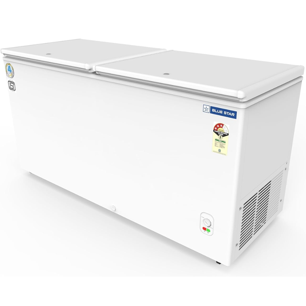Blue Star CF3-500MPW, 484 Ltrs Double Door Convertible Deep Freezer, White