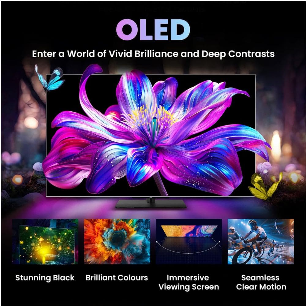 Haier H55C90EUX, 55 Inches 4K Ultra HD OLED TV, Crystal Black