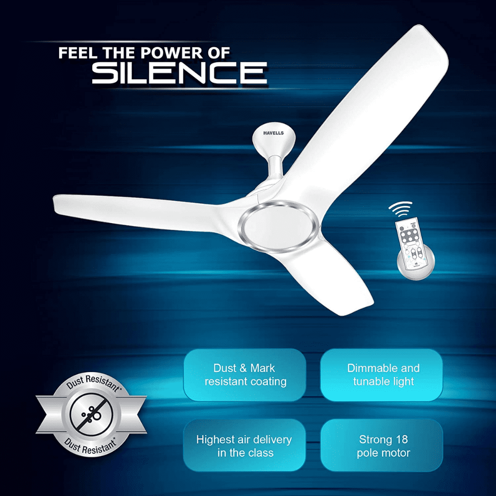 Havells Stealth Air Underlight, 1250mm Aerodynamic 3 Blade Ceiling Fan