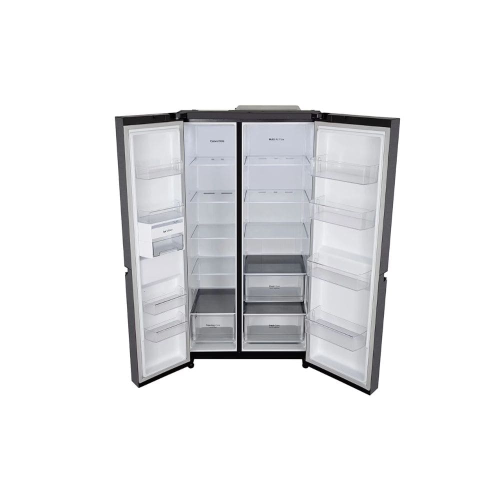 LG 650 Ltrs, 3 Star Frost Free Side By Side Refrigerator (GL-B257HMC3,Matte Black)