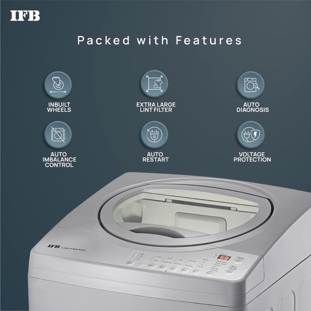 IFB 6.5 Kg 5 star Fully-Automatic Top Load Washing Machine Appliance (TL-RCGH 7.0KG AQUA)