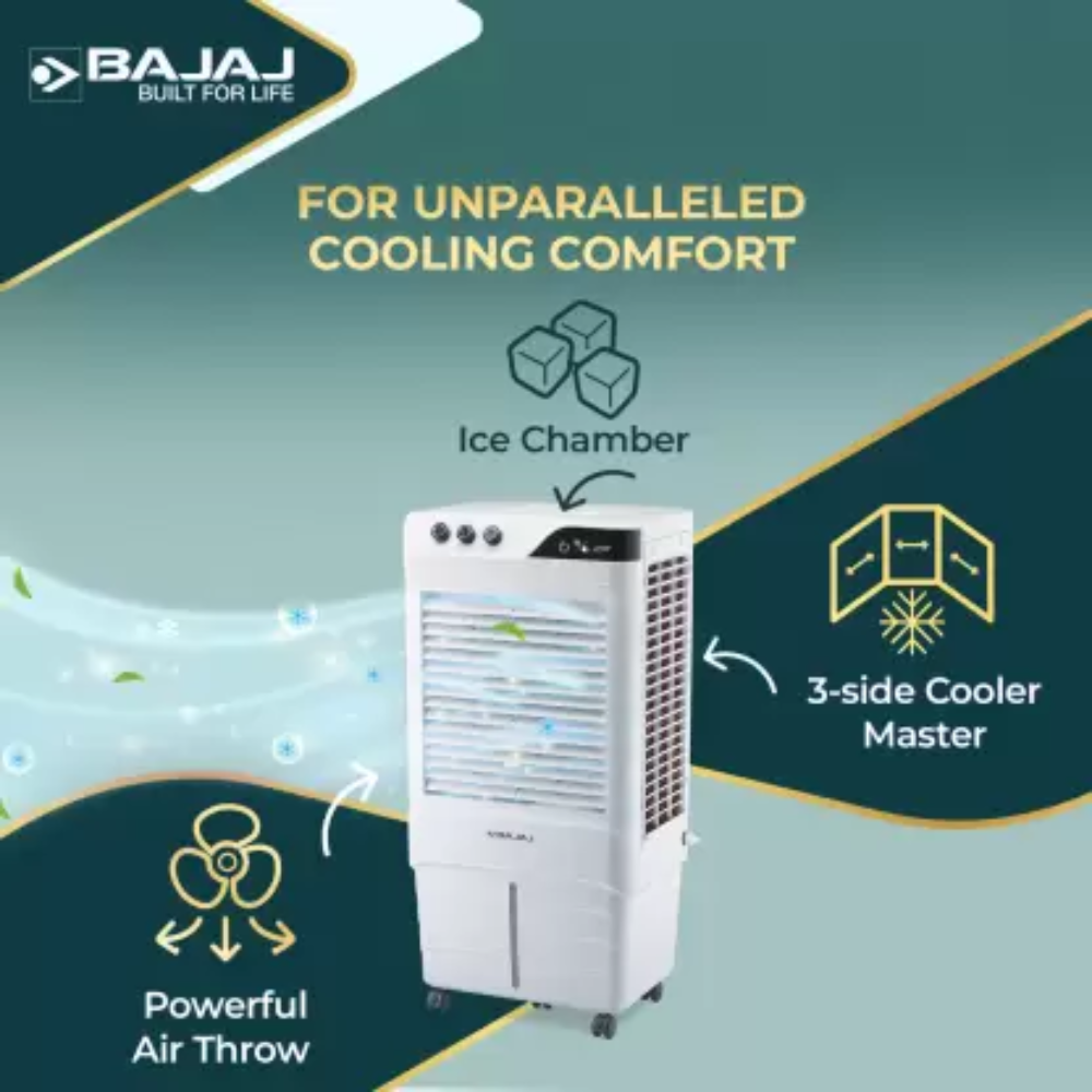Bajaj DMH90 Neo, 90 Ltrs Portable Desert Room Air Cooler