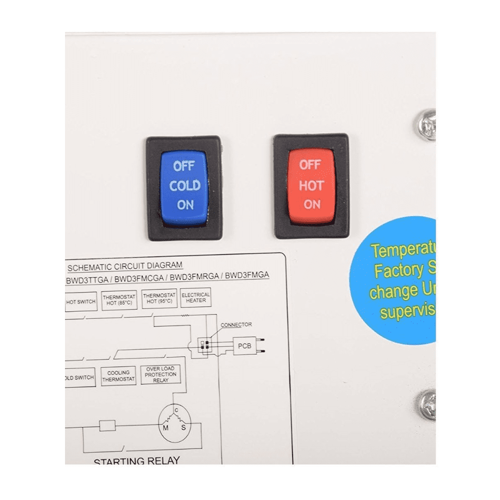 Blue Star BWD3FMCGA, 14 Ltrs Hot & Cold Normal Floor Standing Cabinet Water Dispenser, White