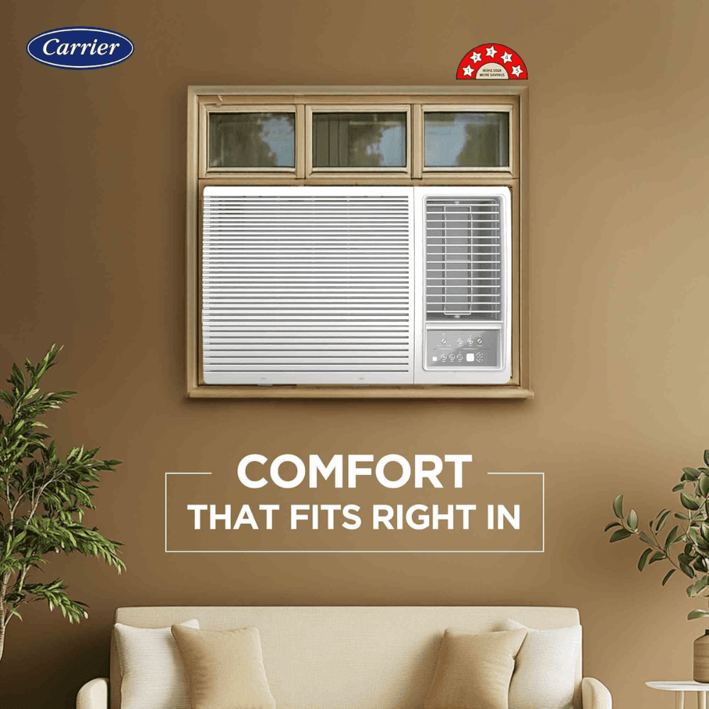 Carrier 1.5 Ton 5 Star Inverter Window Air Conditioner (19K ESTRELLA M Fxi, CIW19EC5R35F0)