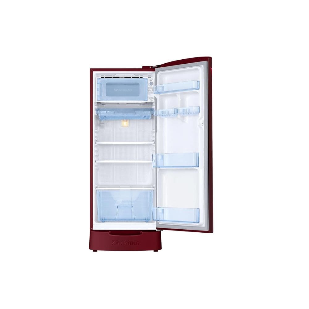 Samsung 183 Ltrs, 3 Star Digital Inverter, Direct Cool Single Door Refrigerator (RR20H2823RZN Midnight Blossom Red)