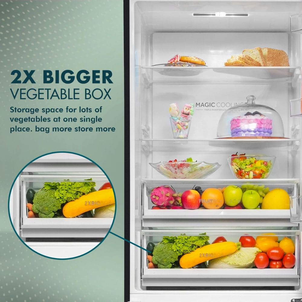 Haier 445 Ltrs 3 Star, Inverter Frost Free, Double Door Refrigerator (HRB-4952CKG-P)