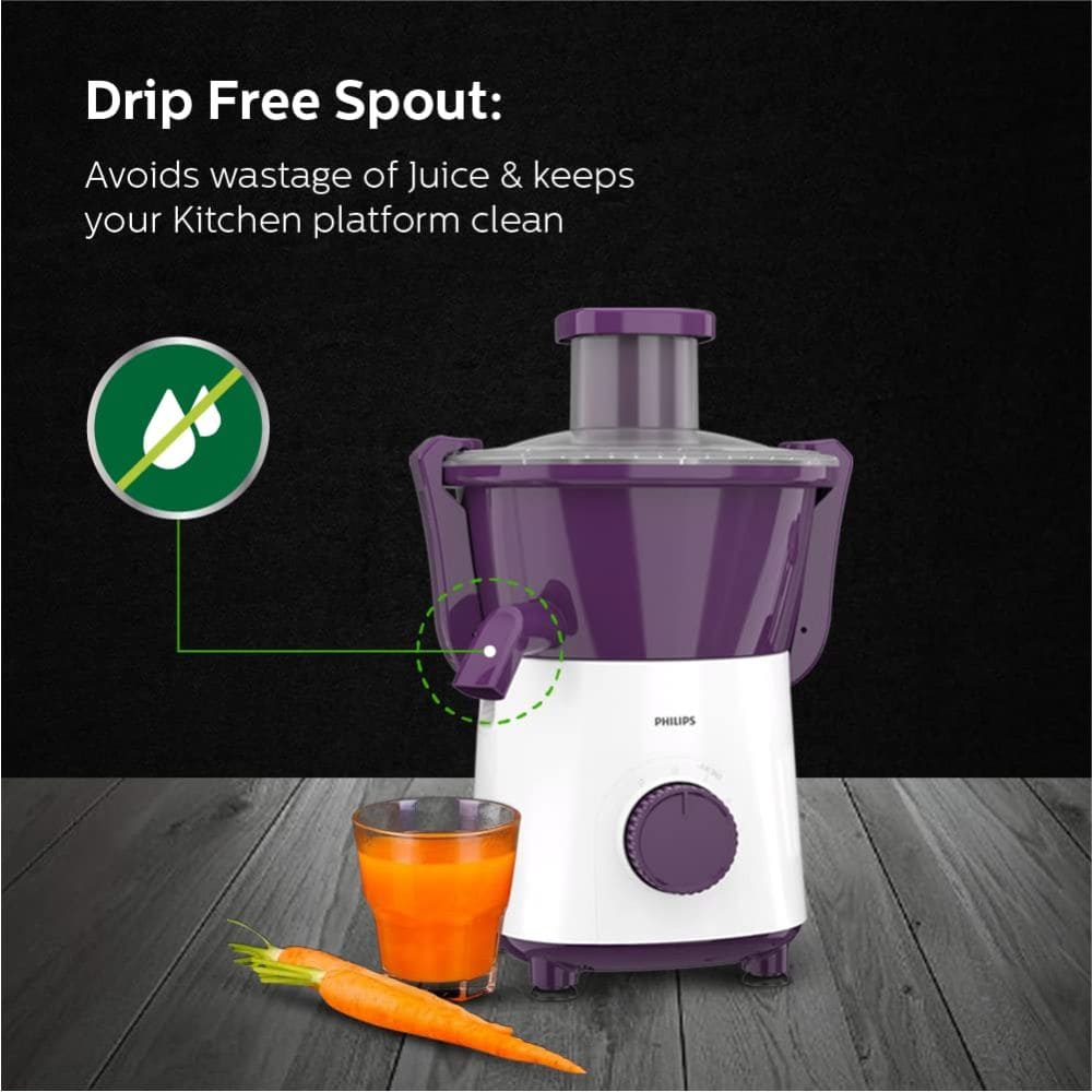 Philips 500 Watts Mixer Grinder with Jars (HL7567/00, Purple)