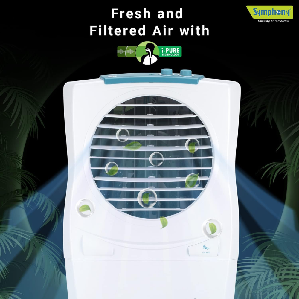 Symphony 27 Ltrs Freestanding Personal Room Air Cooler (Ice Cube 27)